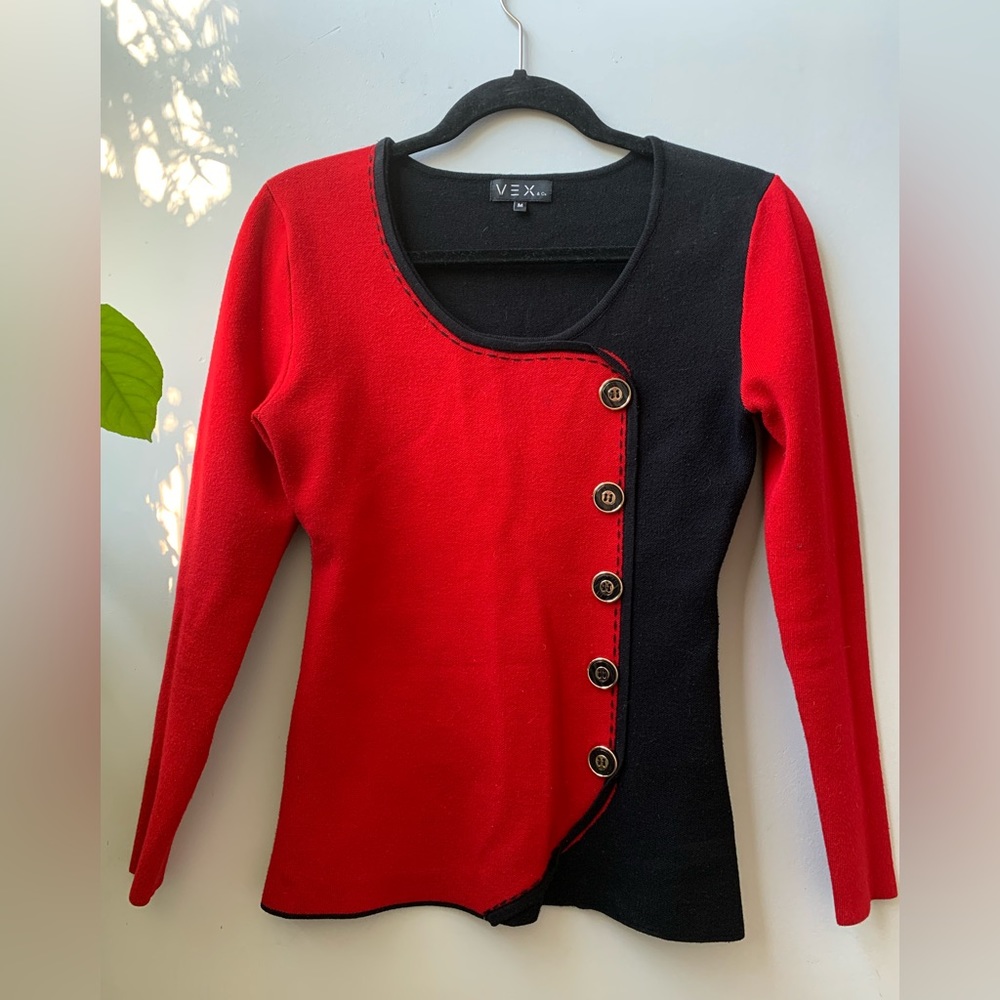VEX Red and Black very elegant pullover